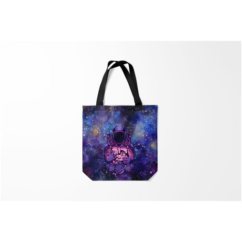 фото Сумка-шоппер / 40х40 см / праздники / день космонавтики baby space burnettie
