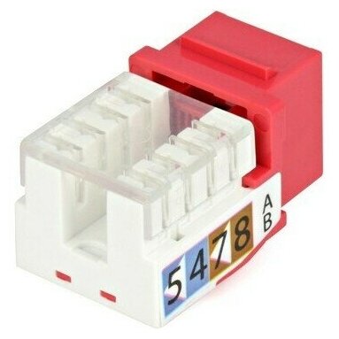 Вставка RJ-45 Hyperline (KJ2-8P8C-C6-90-RD-50)