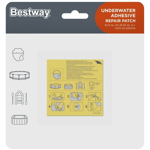 Ремонтный набор, водостойкий, 10 шт 62091 Bestway аксессуар для бассейнов bestway 62091 ремонтный набор водостойкий 10 заплаток