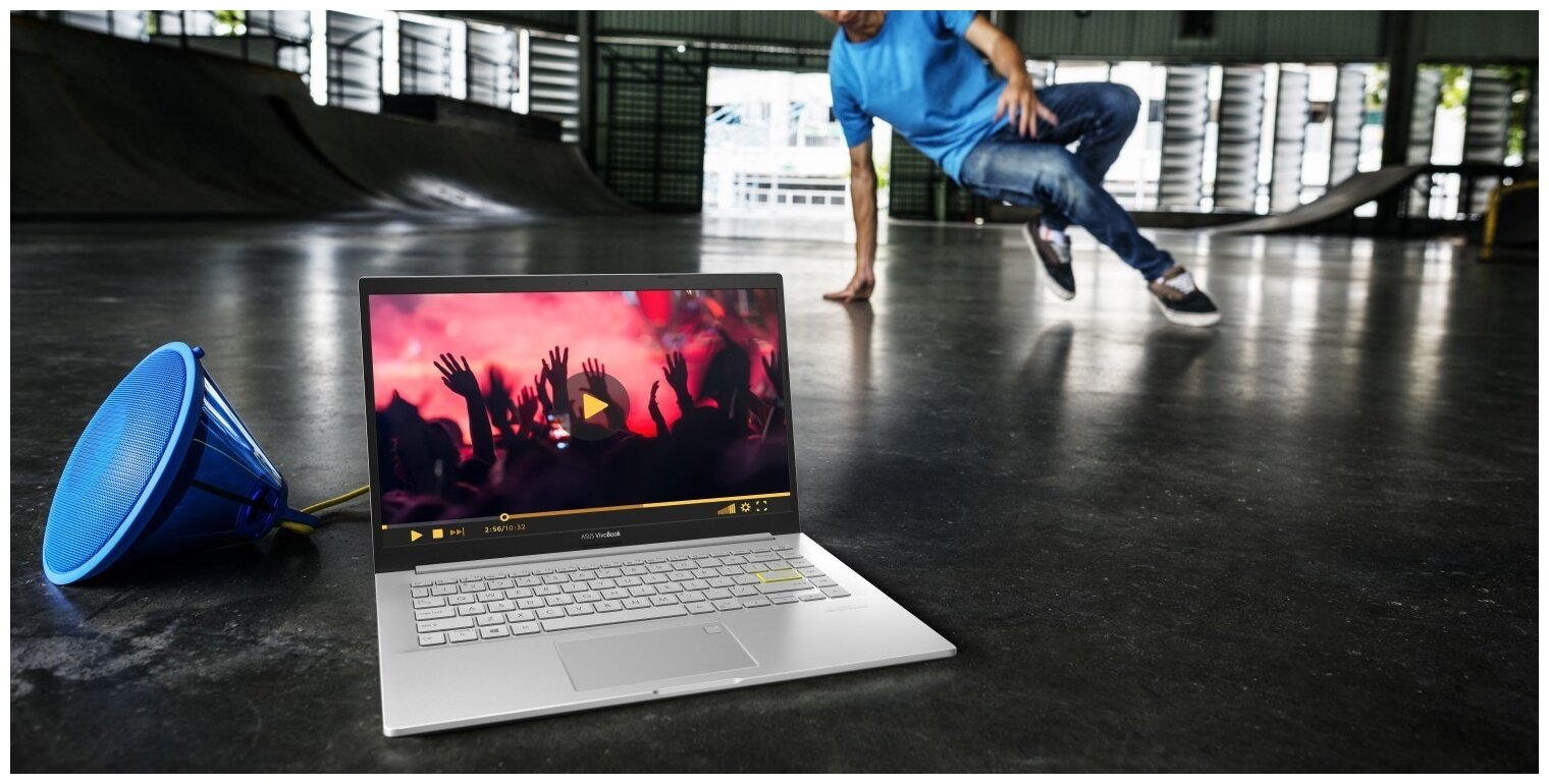 Ноутбук Asus K413EA-EK1758W 140FHD Intel Core i5-1135G78Gb256Gb SSDIntel Iris X GraphicsWin11Silver90NB0RLB-M34080