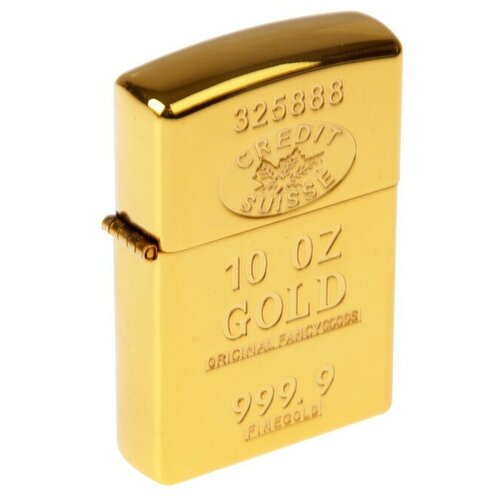 Зажигалка электронная в подарочной коробке, USB, дуговая, золотая, прямоугольная, 6.5×2.5×12 2598182