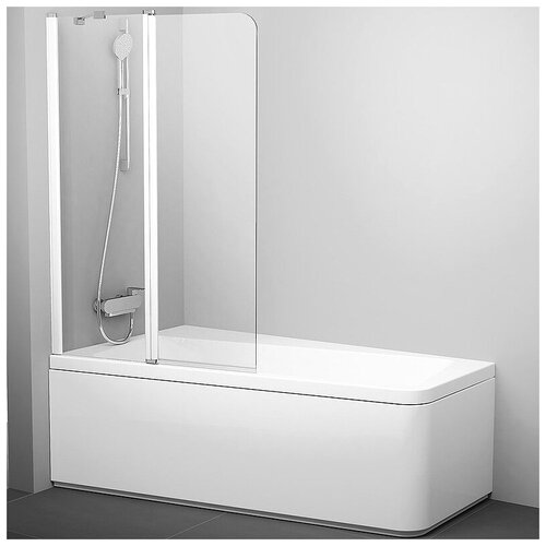 Шторка для ванны Ravak 10CVS2-100 см левая белый профиль, прозрачное стекло 7QLA0103Z1 шторка для ванны ravak 10cvs2 100 l сатин транспарент