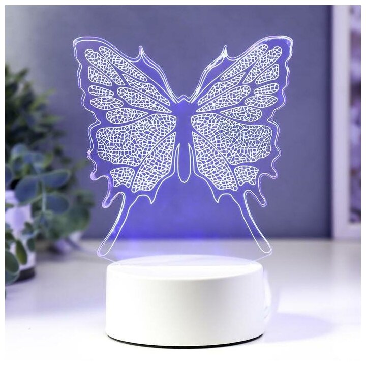 Светильник "Бабочка" LED RGB от сети 9,5х13х17 см./В упаковке шт: 1