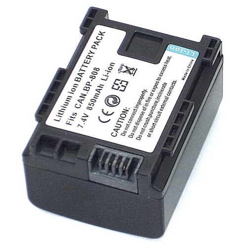 Аккумуляторная батарея для видеокамеры Canon LEGRIA FS10 (BP-808) 7,4V 850mAh аккумуляторная батарея ibatt 850mah для canon mvx430