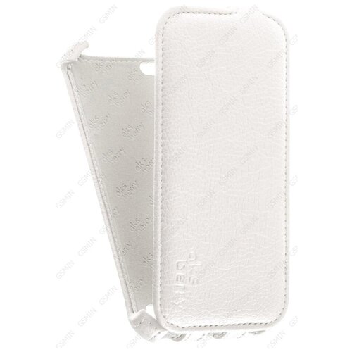Кожаный чехол для Lenovo Vibe K5 / K5 Plus (A6020) Aksberry Protective Flip Case (Белый)