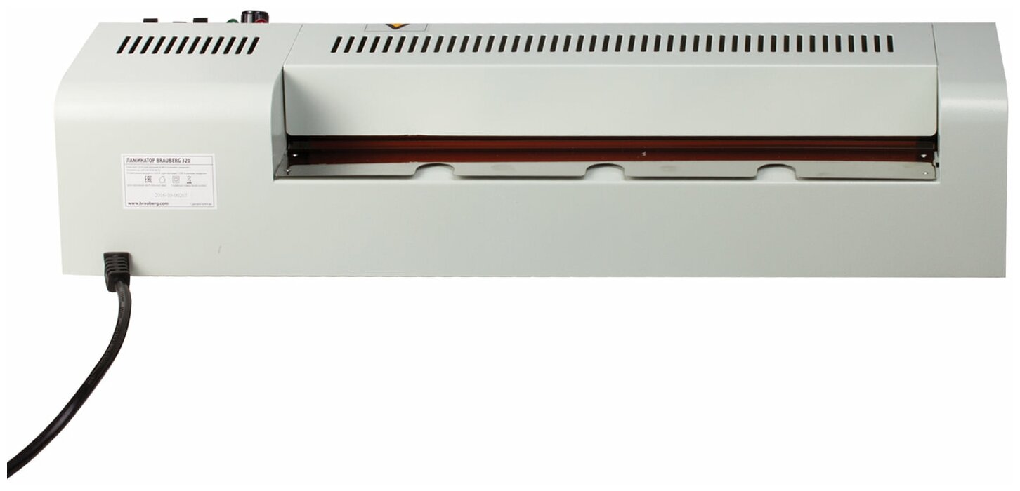 Ламинатор BRAUBERG FGK-320 формат А3 толщина пленки 1 сторона 60-250 мкм скорость 51/мин 531351