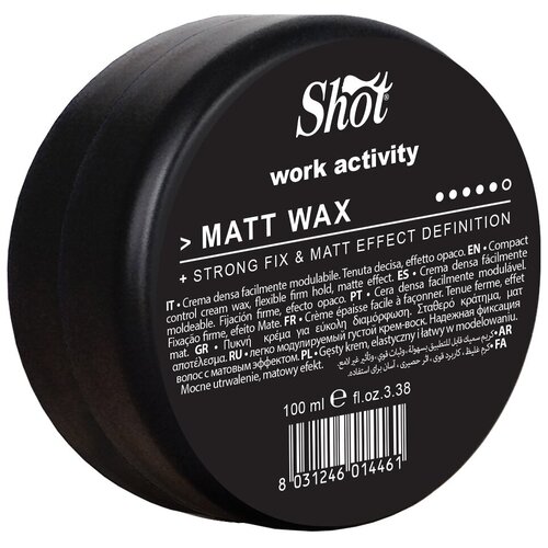 Крем-воск WORK ACTIVITY сильной фиксации SHOT с матовым эффектом 100 мл 1319₽