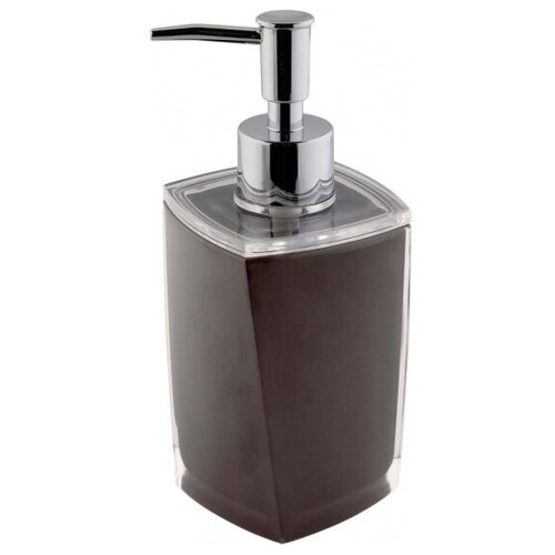 Дозатор для жидкого мыла AXENTIA Graz квадратный из серого пластика 7.3x17.5x7.3 см, 275 мл