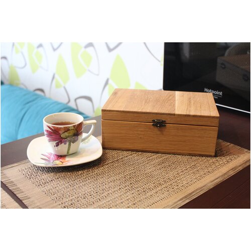 Коробка для чайных пакетиков, Подставка для чайных пакетиков натуральный дуб