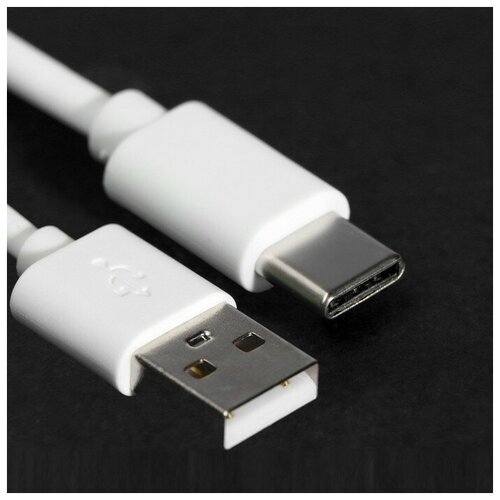 Windigo Кабель Windigo, Type-C - USB, 3 А, зарядка + передача данных, TPE оплетка, 1 м, белый кабель hoco x65 type c usb 3 а 1 м tpe оплетка белый