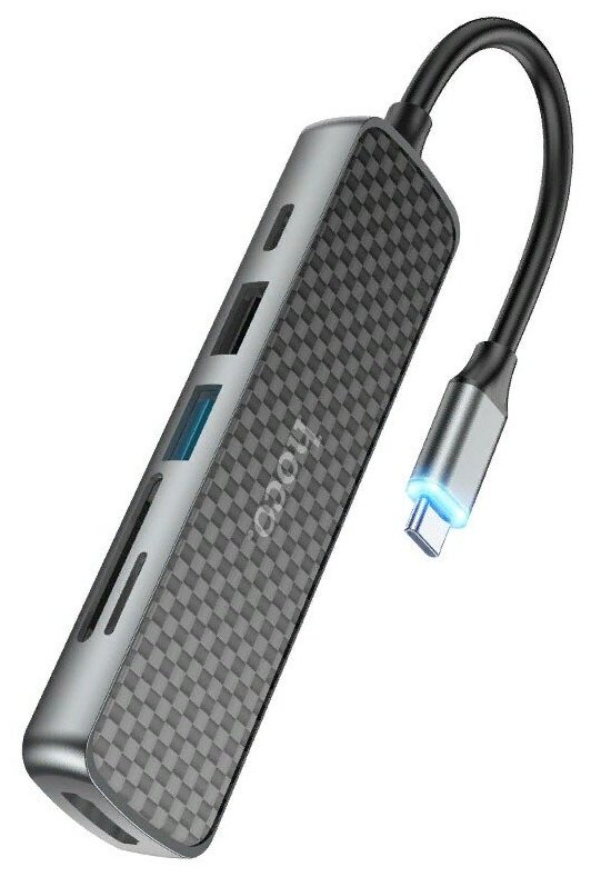 USB-концентратор Type-C Хаб Hub HB24 Easy display HDMI USB30 USB20 SD TF MicroSD PD