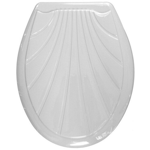сиденье для унитаза жесткое ракушка белое Сиденье для унитаза КНР Ракушка, белое (104-403-00)