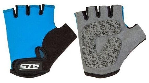 Велоперчатки детские Stg детск. летние с защитной прокладкой, застежка на липучке, размер XS, синие