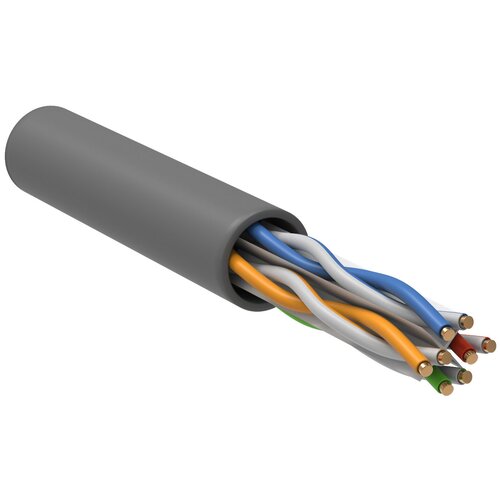 ITK Витая пара U/UTP кат.6 4х2х23AWG solid PVC серый (305м) (арт. LC1-C604-111)