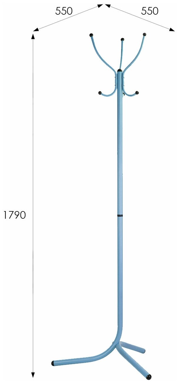 Вешалка напольная М 1 голубой - фотография № 3