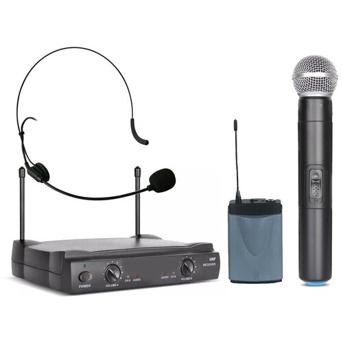 Беспроводной микрофон NOIR-audio UT4II-HS1H с головным микрофоном и ручным микрофоном 890000₽