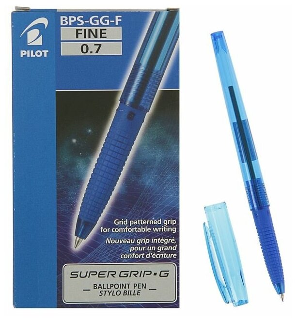 Pilot Ручка шариковая Pilot Super Grip G, узел 0.7мм, резиновый упор, стержень синий, BPS-GG-F (L)