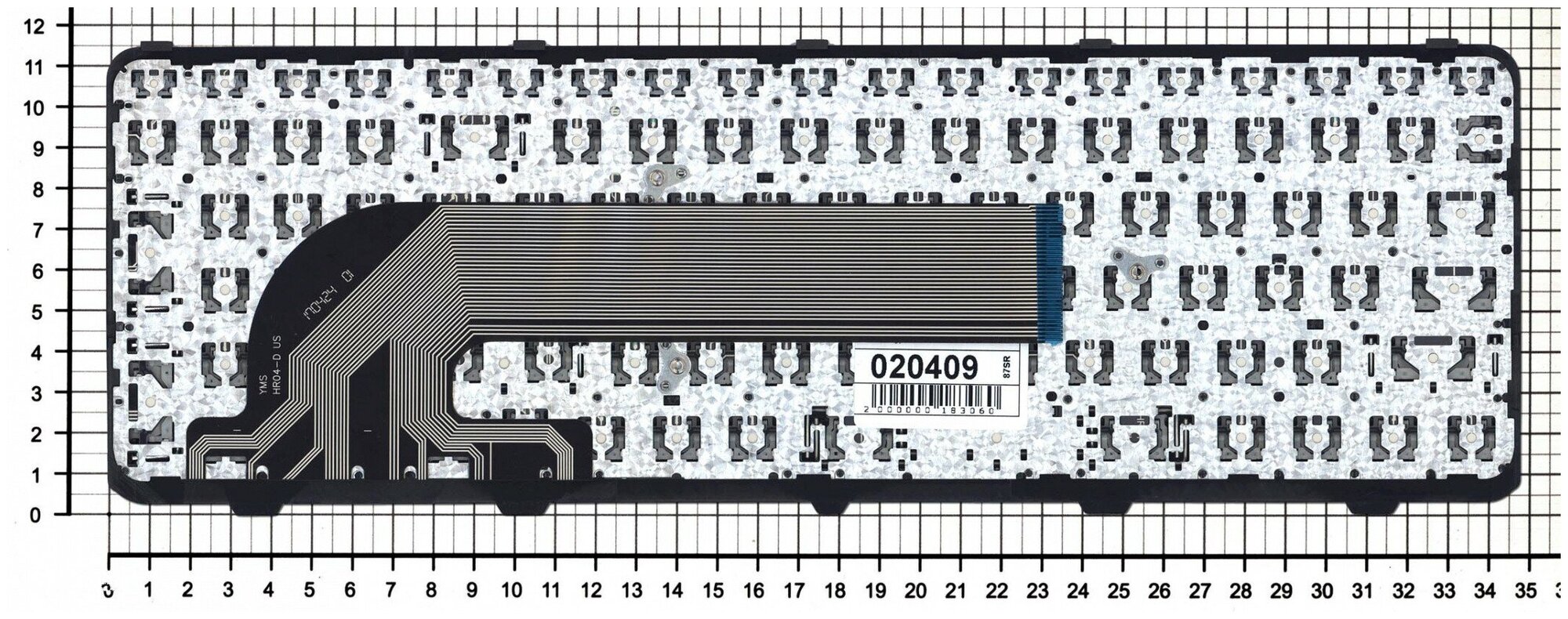 Клавиатура для ноутбука HP ProBook 450 G2 черная с рамкой
