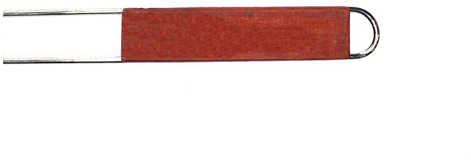 Решетка для мангала, решётка барбекю-гриль, большая, глубокая, хромированная поверхность, антипригарная ( тефлоновая ) покрытие. Размер: 43х32х5 см. - фотография № 4