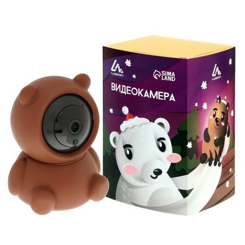 Видеокамера WiFi LuazON CAM-02 Мишка NY управление со смартфона 2 Мп microSD 259000₽