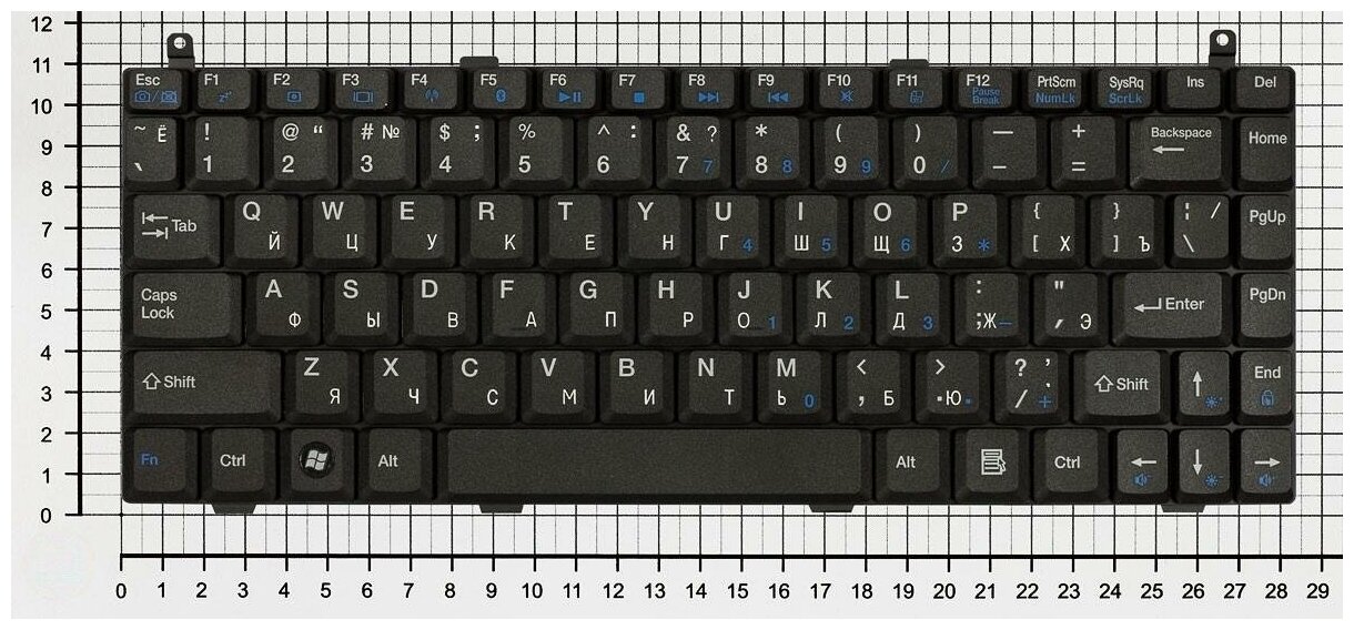 Клавиатура для ноутбука Lenovo AECW32VU020 CW3 черная