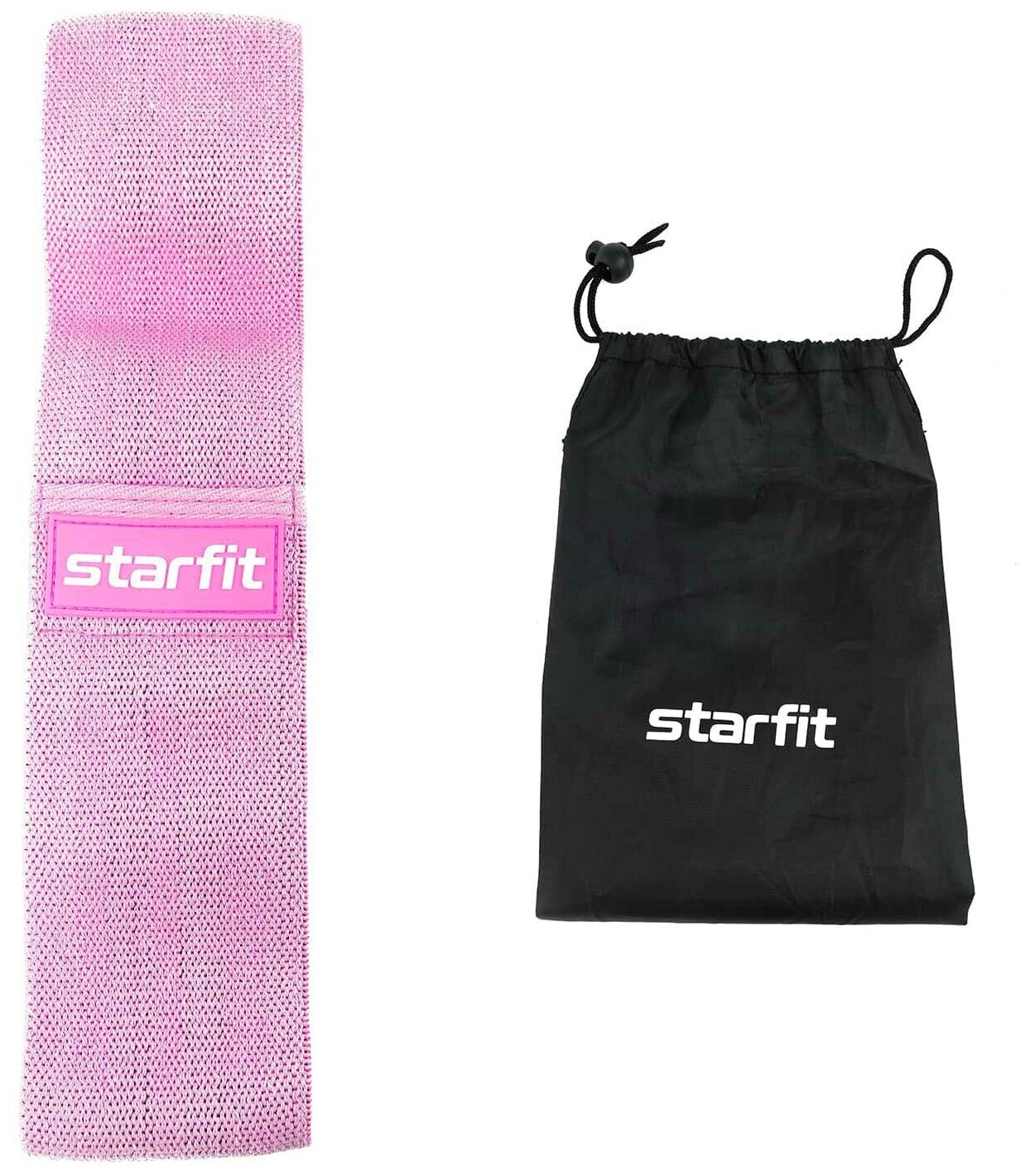 Мини-эспандер StarFit Core ES-204, низкая нагрузка, текстиль, розовый пастель