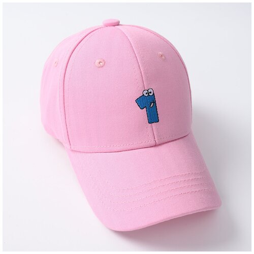 фото Бейсболка детская be snazzy czd-0120 numbers. цвет светло-розовый. размер 48-50