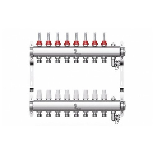 Коллектор нержавеющий Wester 1-3/4 в сборе с расходомерами на 8 выходов, W902.8 , 0-32-1840