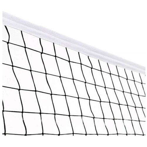 Сетка волейбольная СпортСтандарт, трос полиэстер, ячейка 100 х 100 мм, 2.6 мм сетка для футбольных ворот спортстандарт 3 мм ячейка 100 х 100 мм