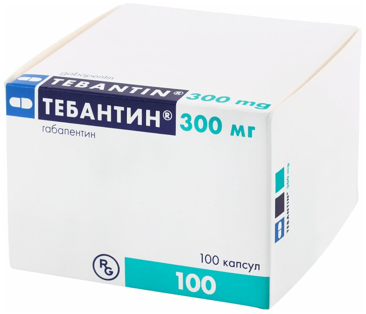 Тебантин капс., 300 мг, 100 шт.