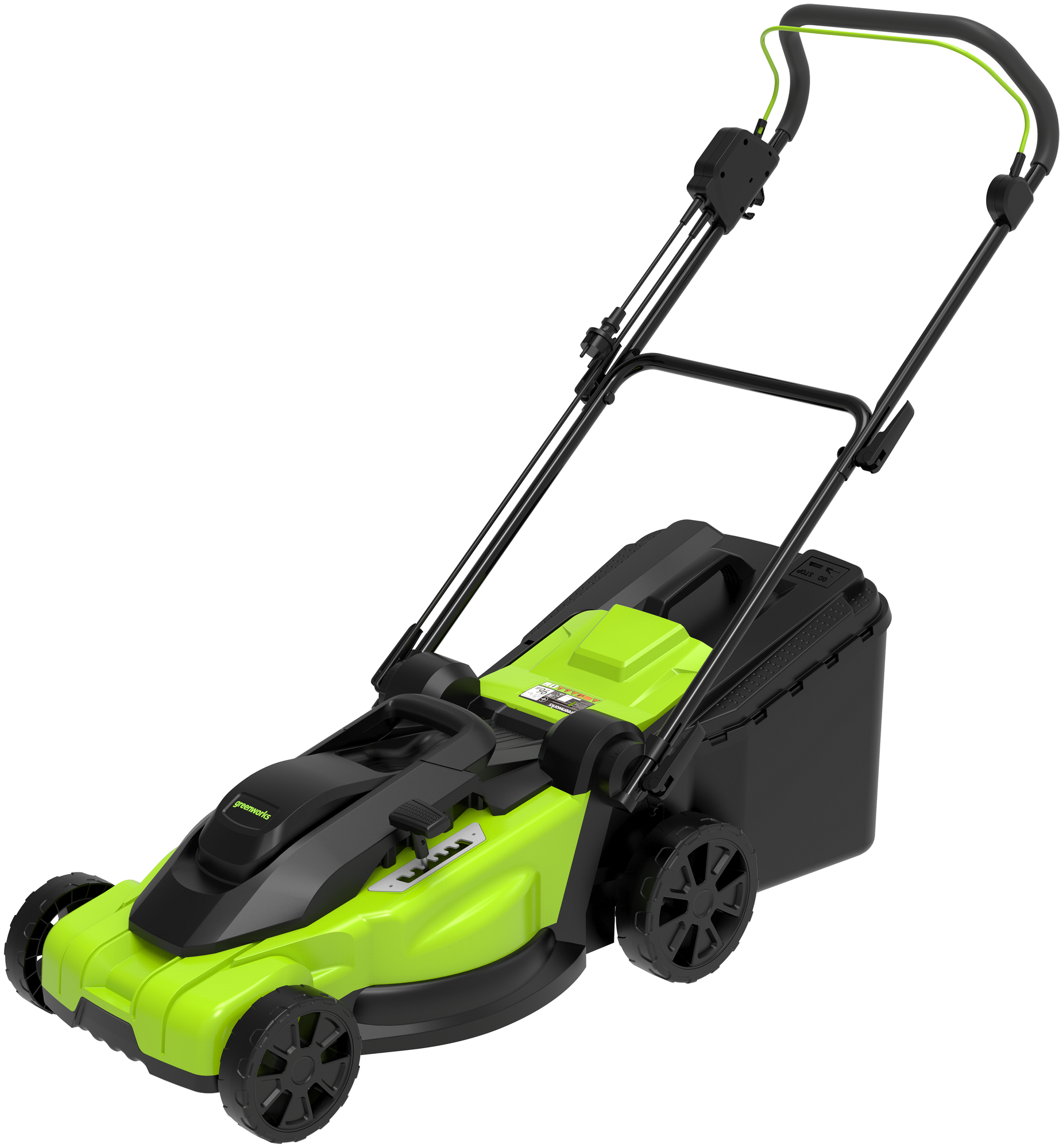 Газонокосилка электрическая Greenworks LM2000, 2000W, 43 см - фотография № 2