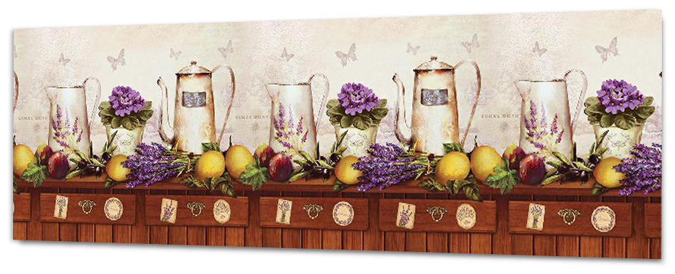 Фартук Кухонный на стену "Альпийская Лаванда" 2000*600*1,5 мм, ПВХ, термоперевод с жиростойким глянцевым покрытием