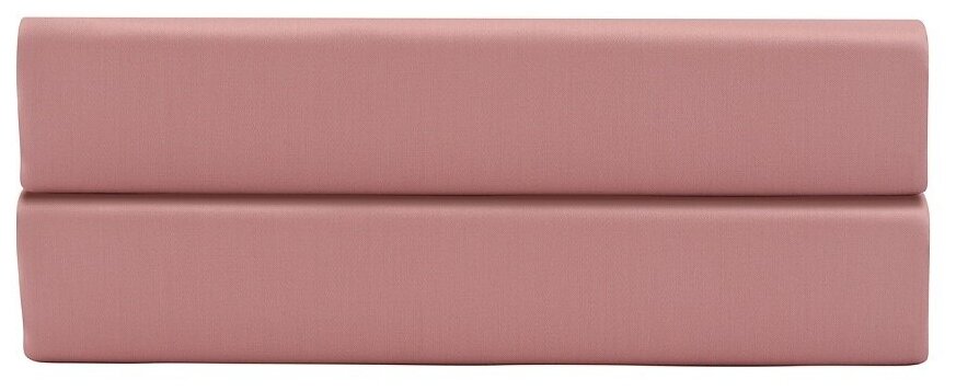 Простыня на резинке из сатина темно-розового цвета из коллекции essential 160х200х30 см