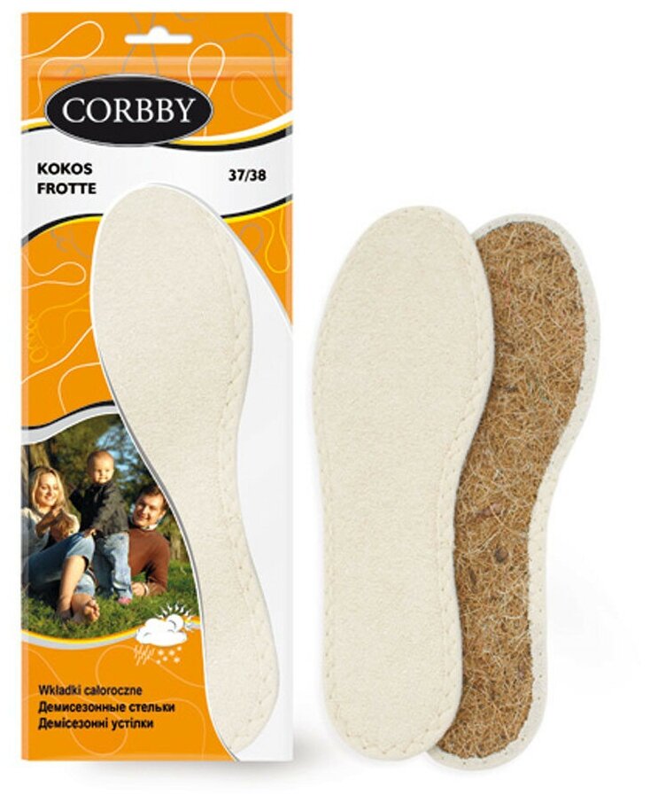 Стельки CORBBY повседневные Kokos Frotte . (37-38)