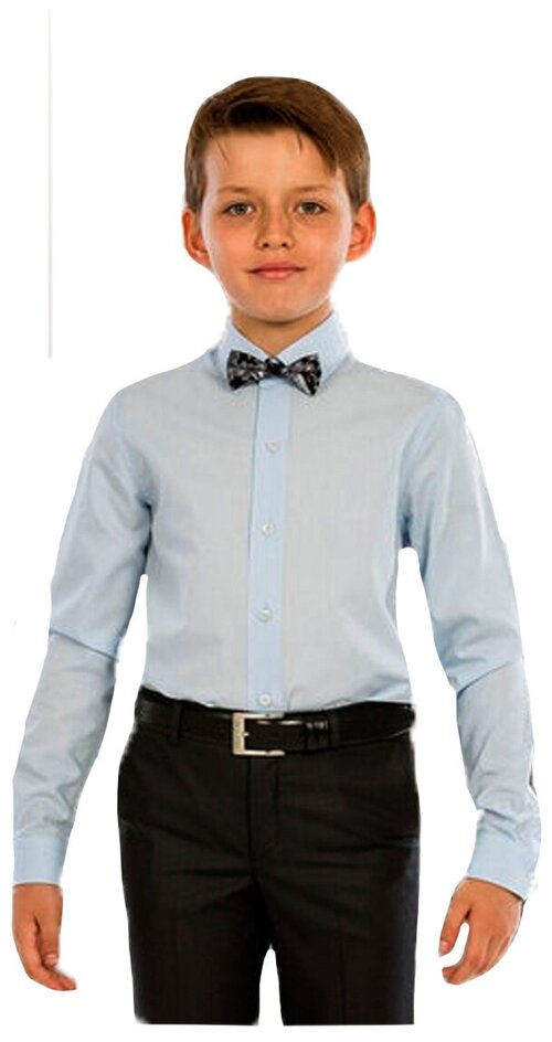 Школьная рубашка TUGI, размер 134, голубой