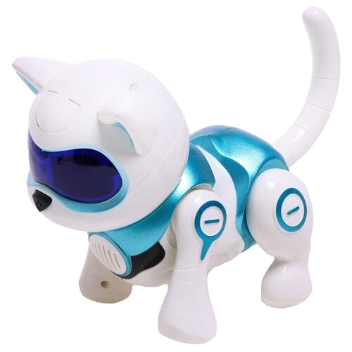 фото Робот-кошка интерактивная «джесси», русское озвучивание, световые и звуковые эффекты, цвет голубой, iq bot