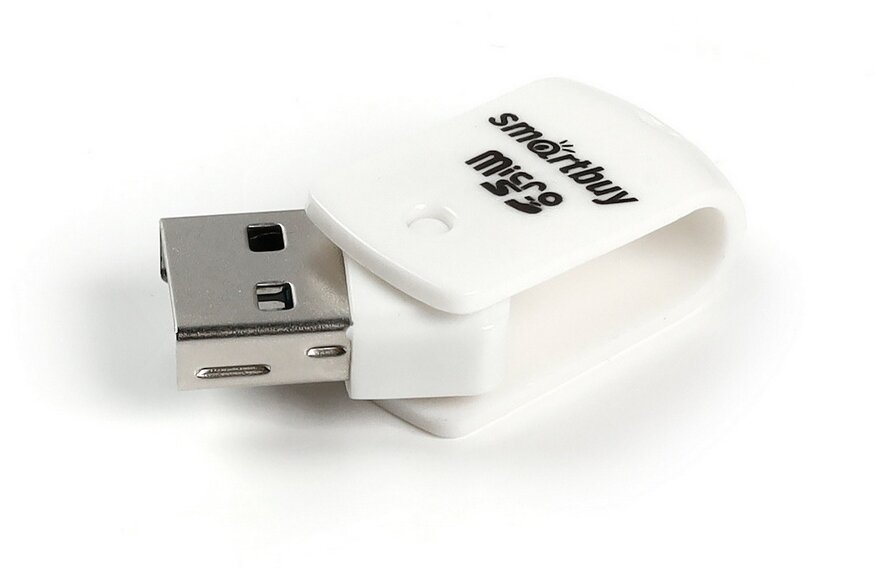 Картридер Smartbuy 706, USB 2.0 - MicroSD, белый