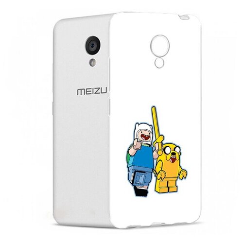 Чехол задняя-панель-накладка-бампер MyPads время приключений лего для Meizu M5 (M611A) 5.2 противоударный