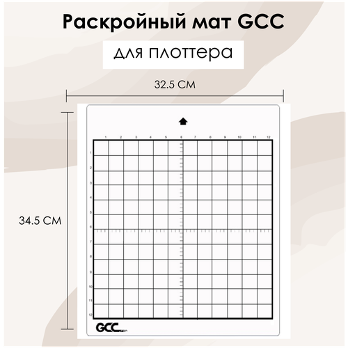 Раскройный мат GCC для плоттера размер 30,5 Х 30,5 СМ (2 шт) / клейкий лист для фиксации различных материалов / коврик для резки с сеткой