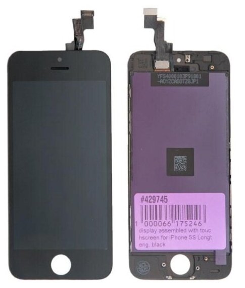 Дисплей с тачскрином Rocknparts iPhone 5S, Longteng, черный