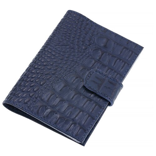 фото Кошелек бумажник водителя из натуральной кожи мужской синий cro-o-178-310 кроко