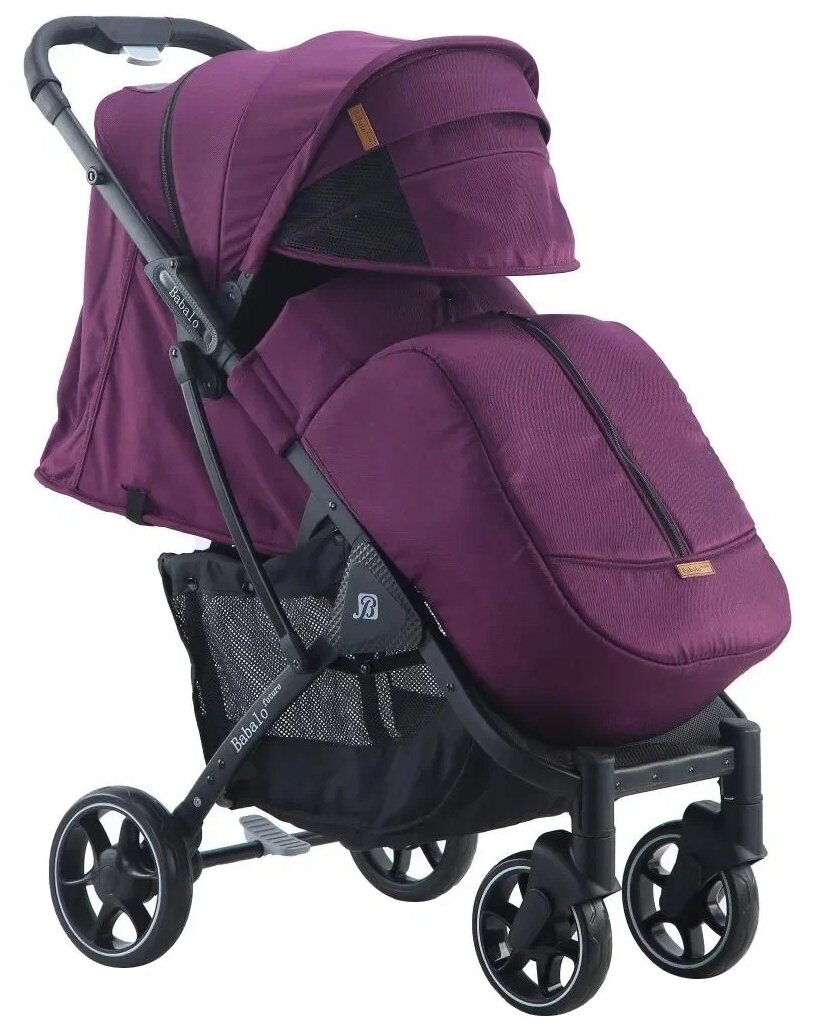 Прогулочная коляска Babalo 2022, фиолетовый, цвет шасси: черный