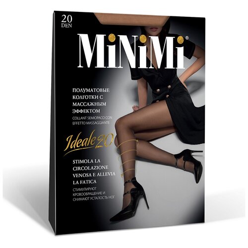 Колготки MiNiMi Ideale, 20 den, размер 5, черный колготки minimi ideale nero 20 den 2 размер