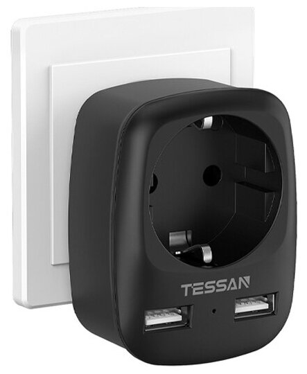 Сетевой фильтр Tessan TS-611-DE, черный