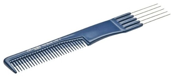 фото Comair Расческа-вилка с 4 металлическими зубцами, синяя / Comair