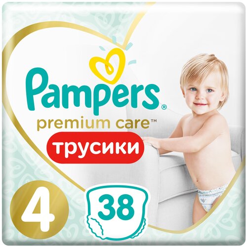 Pampers Premium Care 3D Soft трусики 4, 9-15 кг, 38 шт., белый pampers premium care трусики 4 9 15 кг 38 шт белый