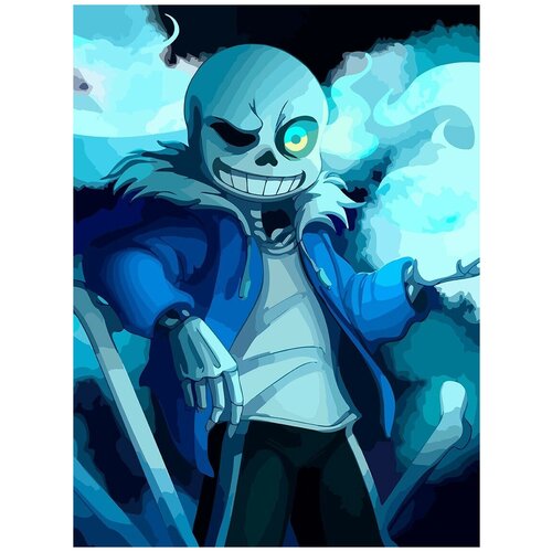 Картина по номерам на холсте игра Undertale - 6767 В 30x40 картина по номерам игра undertale 8510 в 30x40