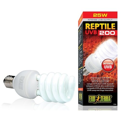 Лампа Exo Terra Reptile UVB для террариума (26 Вт, 19,5 x 6,5 x 6,5 см) лампа exo terra reptile лунного света night heat lamp 100 вт