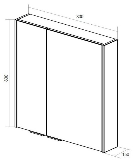 Зеркальный Шкаф для ванной Gaula 80 2д. White - фотография № 8