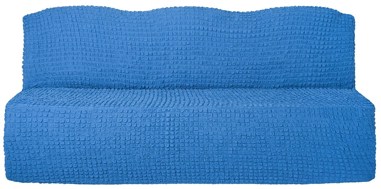 Чехол на трехместный диван без подлокотников, цвет Голубой